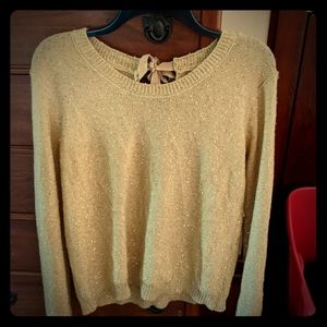 Gold sequin sweater